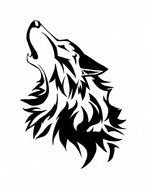 Howling Wolf as a clipart