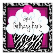Girls Pink Zebra Birthday Party