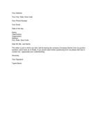 Simple Resignation Letter Template drawing