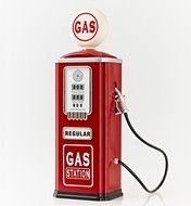 photo of a red gas station