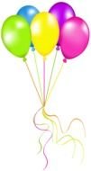 beautiful Neon Balloons Clip Art drawing