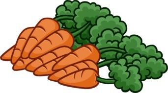 clipart of the Bunches Of Carrots