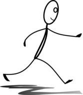 Stick Man Running Clip Art N26