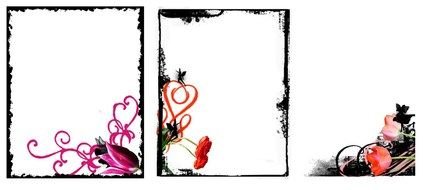vintage Borders with Spring flowers