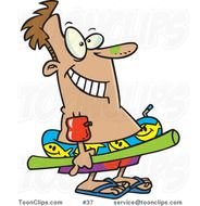 Cartoon Guy Swimming N2