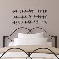 Birds On Wires, Wall Art above bed