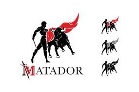 drawn silhouette of a matador