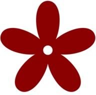 clipart red daisy