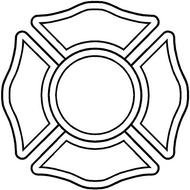 Fire Maltese Cross Clip Art N14