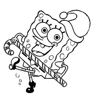 Spongebob Christmas Coloring Pages N2