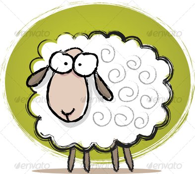 Cute Cartoon Sheep N10