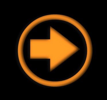 Orange Right Arrow Clip Art N2