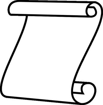 White Scroll Clip Art