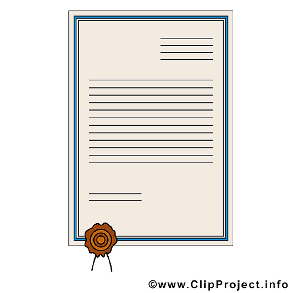 Bildtitel Urkundenvorlage Clipart