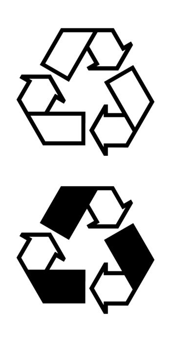 Recycle Clip Art Black And White drawing