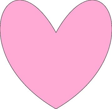 Pink Heart Outline Clip Art N8