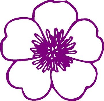 Purple Flower Clip Art N84