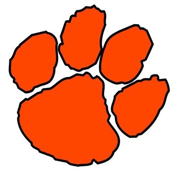 Clemson Tiger Paw Clip Art N10