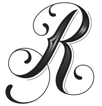 Tattoo Font Letter R