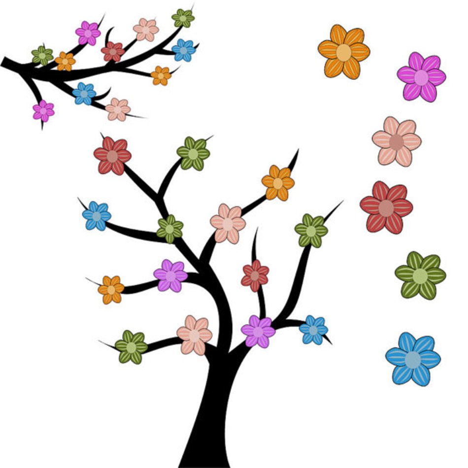 Love Tree Flowers Poem Digital Clipart Set For Personal And Commercial