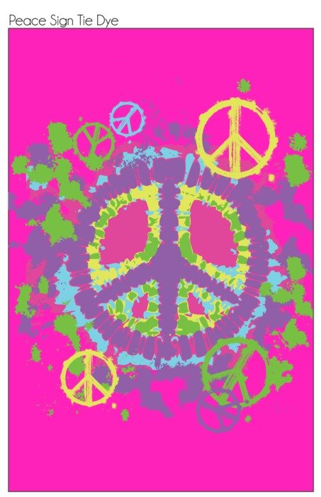 İllustration of Tie Dye Peace Sign