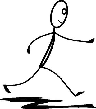 Stick Man Running Clip Art N26