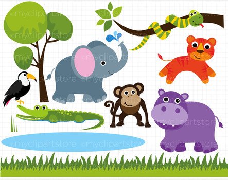 Baby Zoo Animals Clip Art N17