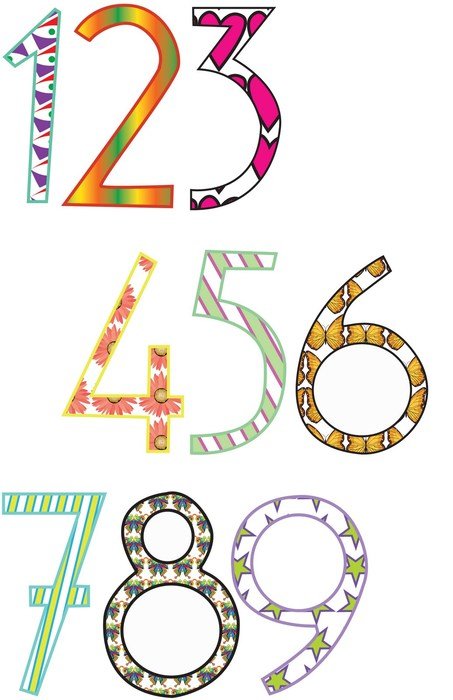 multicolored numbers as a graphic illustration