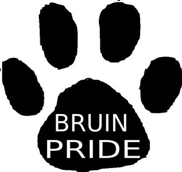 Bruin Paw Print Clip Art