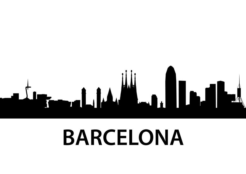 City Skyline barcelona drawing free image download