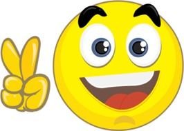 Smiley Face with victory gesture