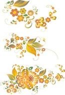 Elegant Floral Border drawing