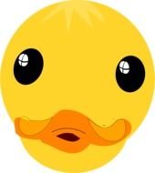 portrait of a cartoon duck