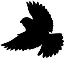 Flying Bird Silhouette Clip Art N15