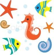 Cartoon Sea Life N3