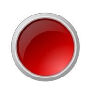 Glossy round Red Button