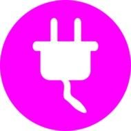 Power Source Icon Vector Clip Art