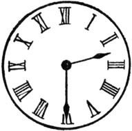 Clip Art Clock 2 30