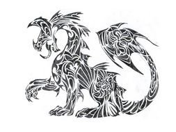 drawn dragon tattoo