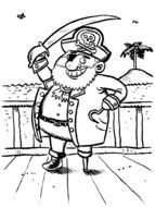 Pirate Coloring Page drawing
