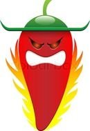 Clip art of angry Hot Chili Pepper