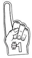 Foam Finger Clip Art drawing