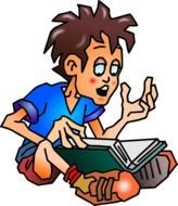 Students Reading Clip Art N6