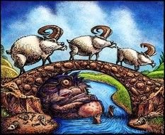 Three Billy Goats Gruff Troll N3