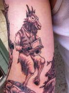 tattoo on hand as a picture for clipart