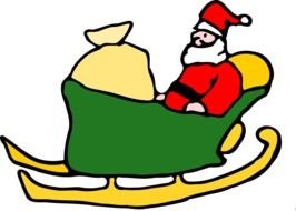 Santa Sleigh drawing