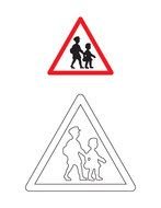 Coloring Page Traffic Road Signs