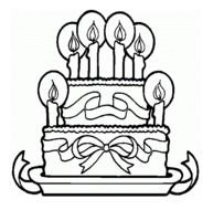 Big Birthday Cake Coloring Page