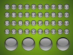 Different grey buttons clipart