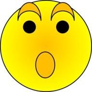 surprised face of a smiley